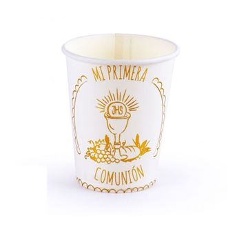 Imagens de Vasos Mi Primera Comunión Cáliz cartón (8 unidades)