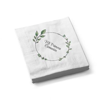 Imagens de Servilletas Mi Primera Comunión Hojas Verdes papel (12uds)