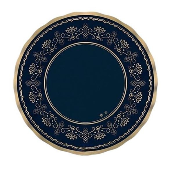 Imagen de Platos Royal Blue Gold cartón 20cm (6 unidades)