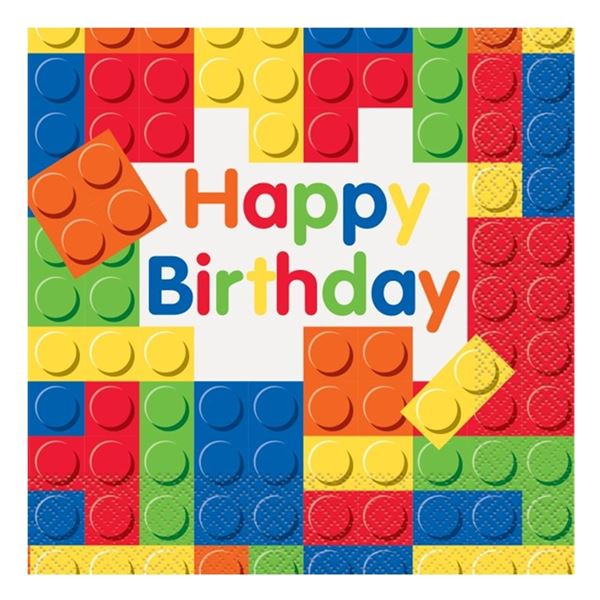 Picture of Servilletas Lego Block Party 33 cm (16uds)