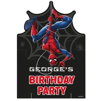 Picture of Cartel Spiderman Personalizable Mesa dulce con Figuras (42cm)