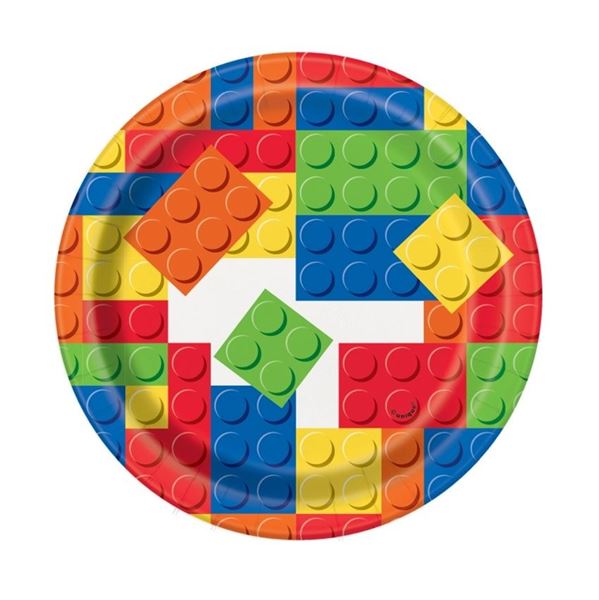 Picture of Platos Lego Block Party 18 cm cartón (8uds)