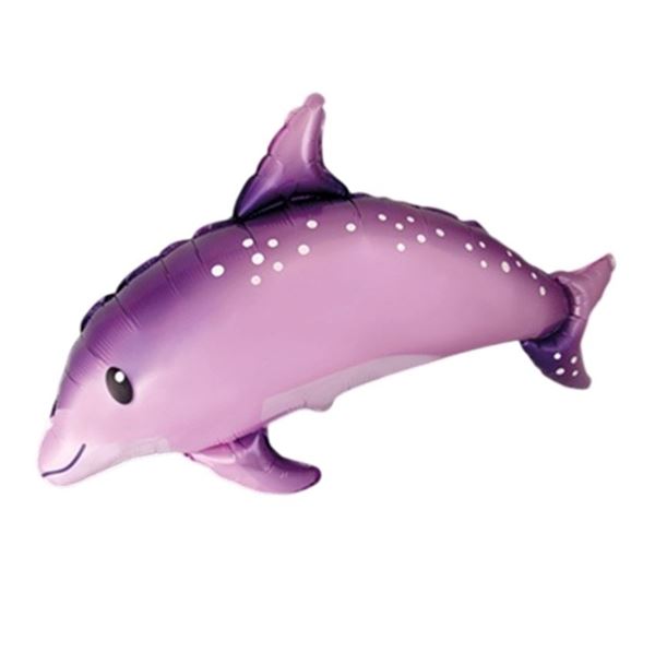 Imagen de Globo Delfín Rosa Grande Foil (95cm)