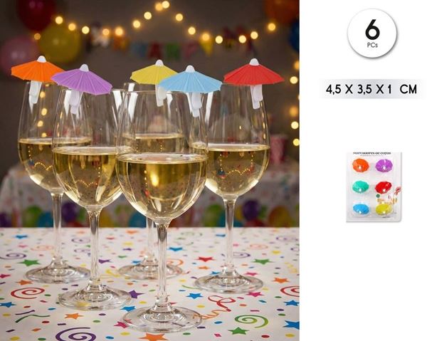 Imagens de Marcador Bebida Sombrilla mix (6uds)