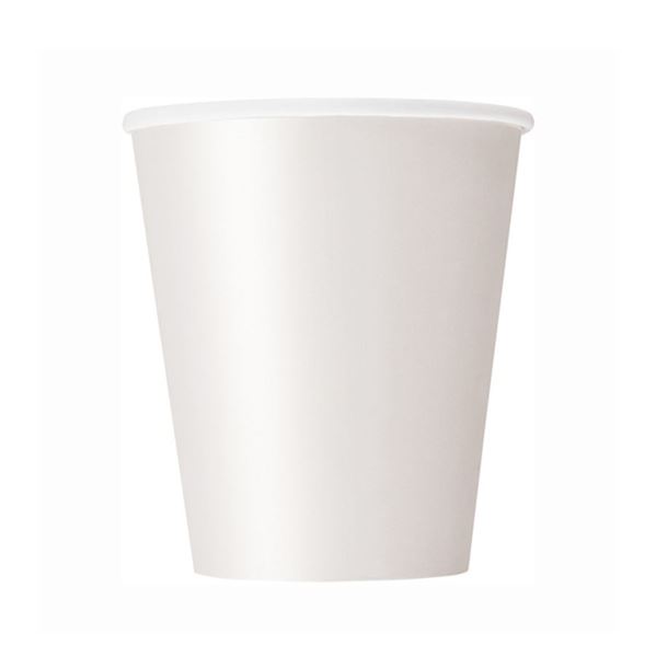 Imagens de Vasos Blancos cartón Unique (8uds)