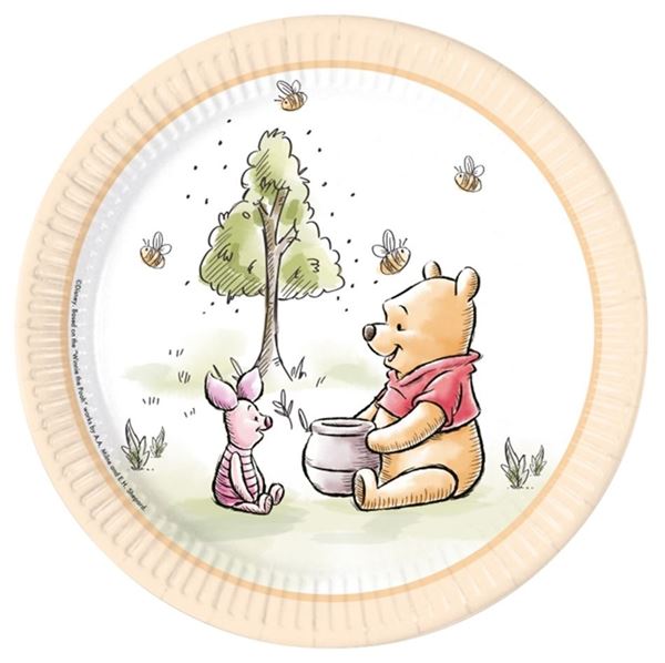 Imagen de Platos Winnie The Pooh cartón 23cm (8uds)