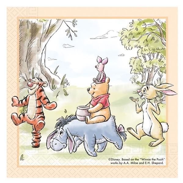 Imagen de Servilletas Winnie The Pooh papel 33cm (20uds)