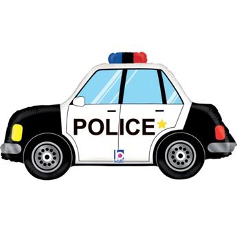 Imagens de Globo Coche de Policía Foil 80cm x 43cm  
