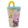 Imagens de Vaso Peppa Pig Infantil 430 ml con Pajita y Tapa