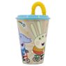 Imagens de Vaso Peppa Pig Infantil 430 ml con Pajita y Tapa