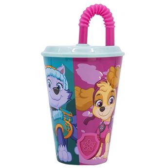 Imagens de Vaso Paw Patrol Skye y Everest Plástico con Pajita 430ml