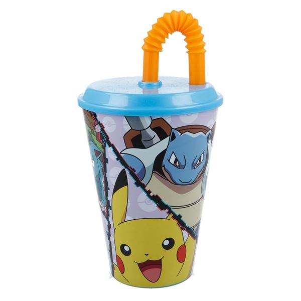 Imagens de Vaso Infantil Pokémon 430 ml con Pajita