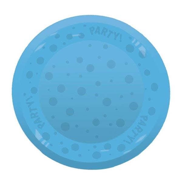 Imagen de Plato Azul plástico Reutilizable (21cm) 