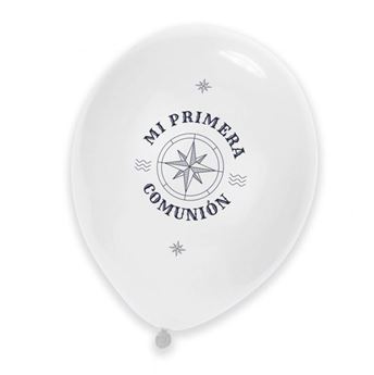 Imagen de Globos Látex Mi Primera Comunión Marinero (6uds)