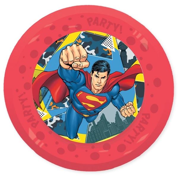 Imagen de Plato Plástico Reutilizable Superman 21cm